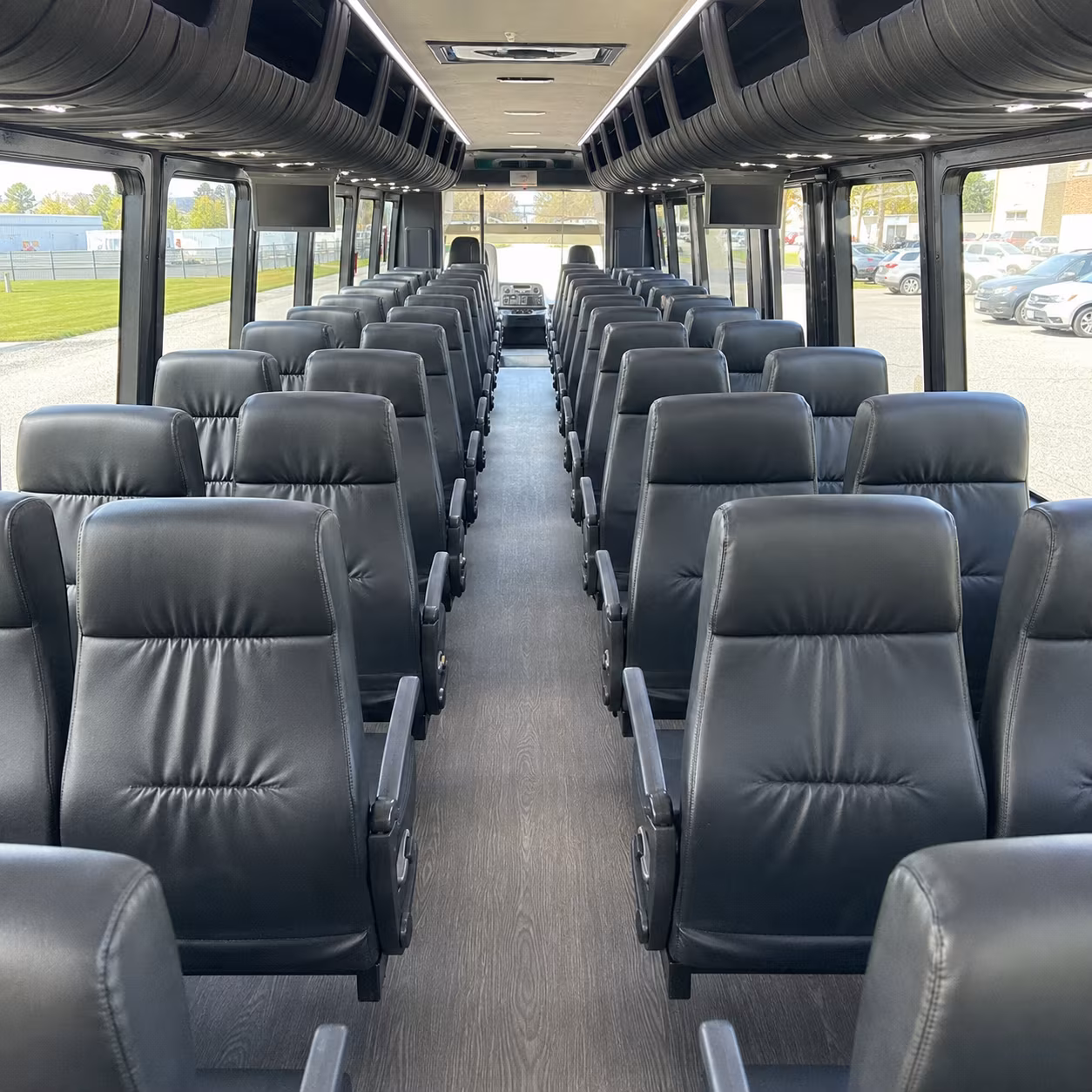 montebello 28 passenger minibus interior