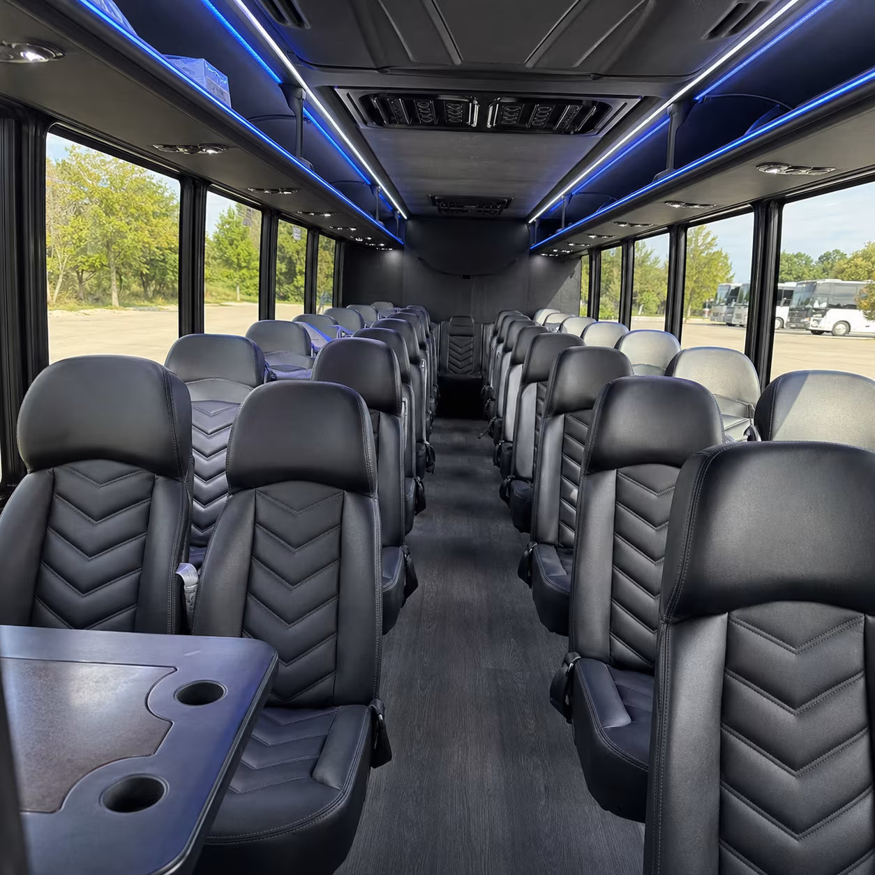 montebello 35 passenger minibus interior