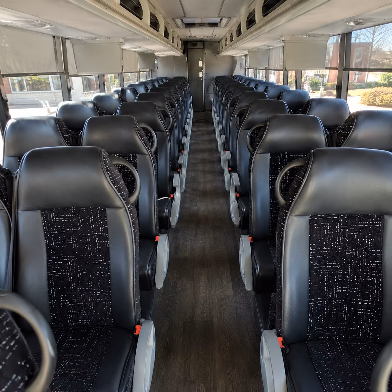 montebello 56 passenger charter bus inside