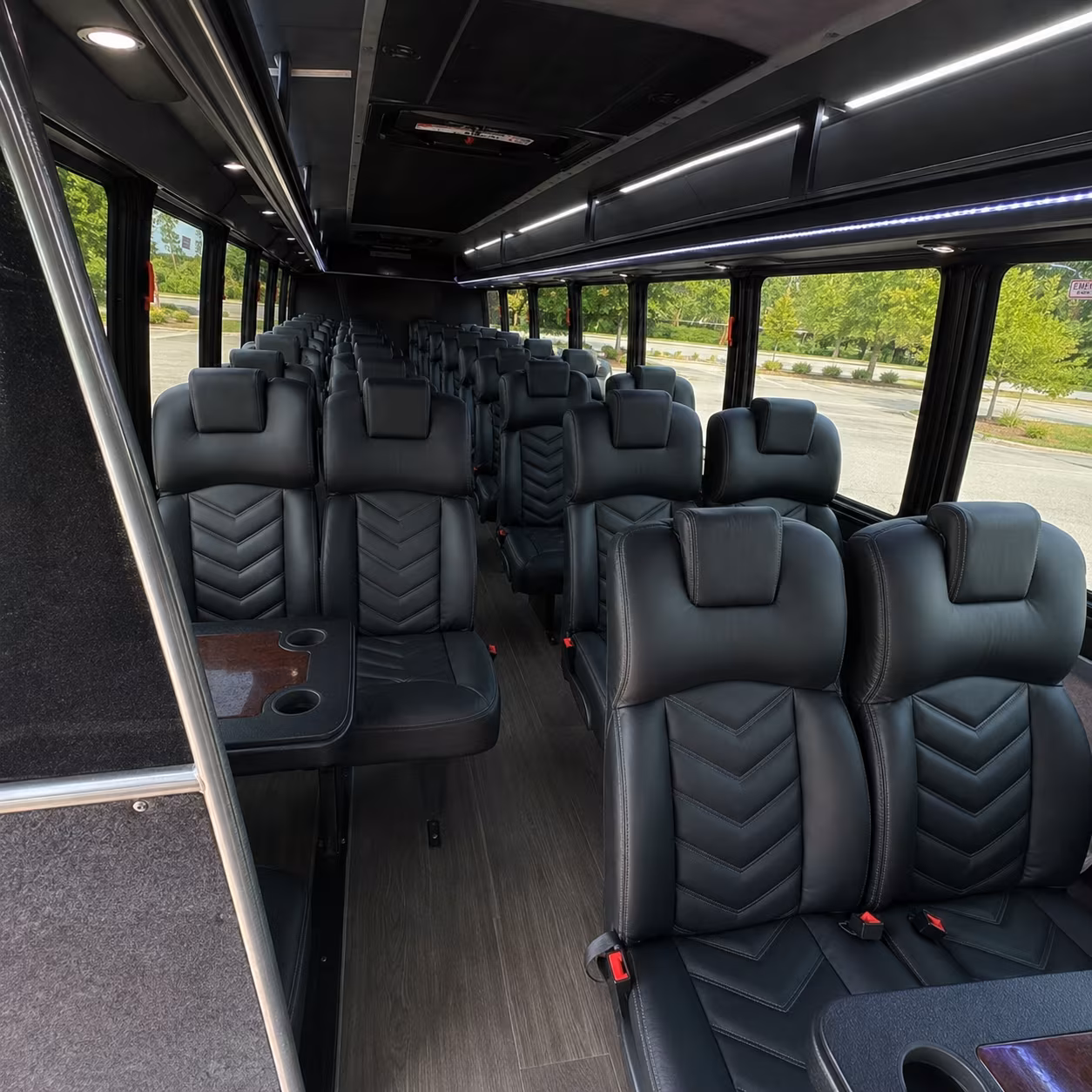 montebello airport transportation onboard seating
