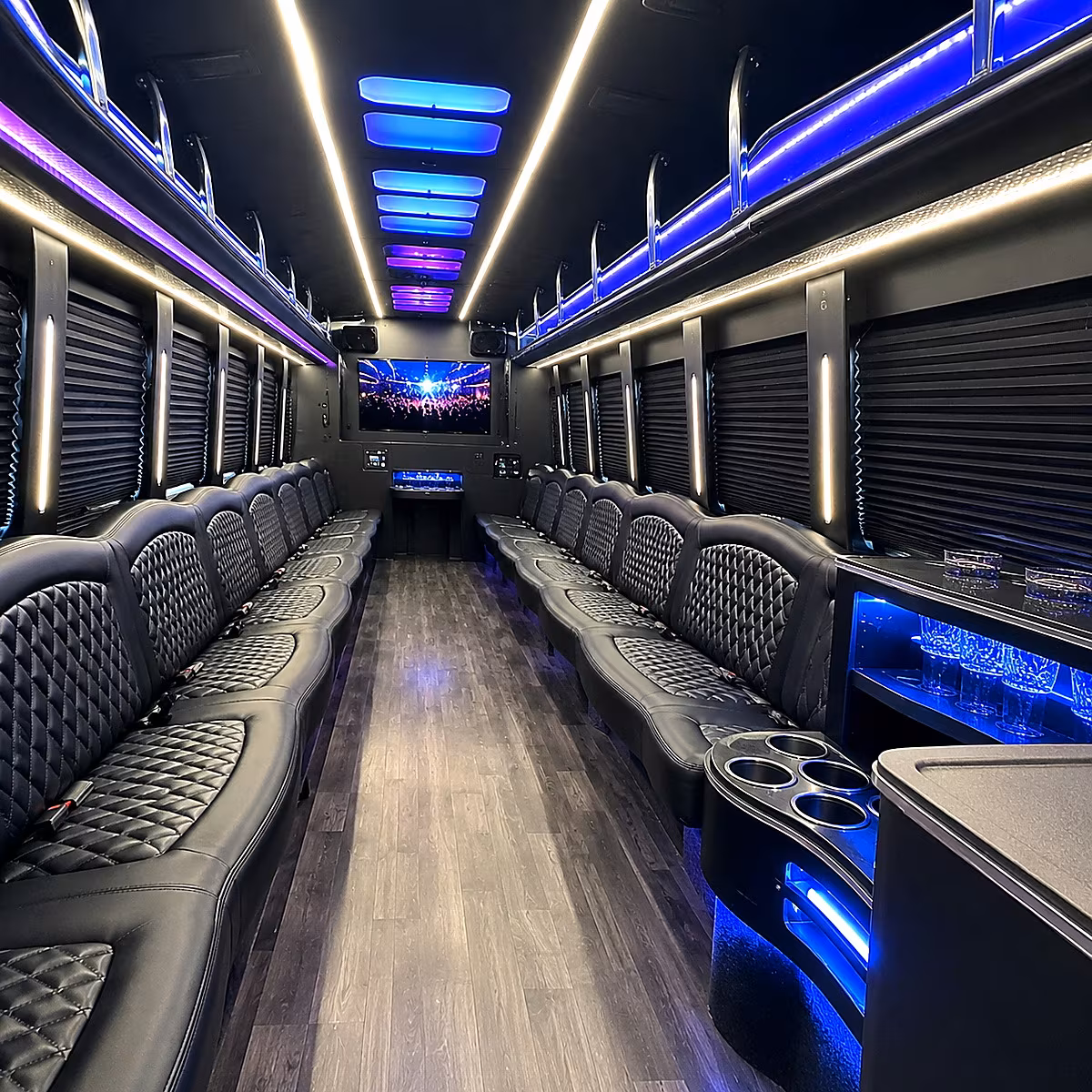 montebello party bus inside