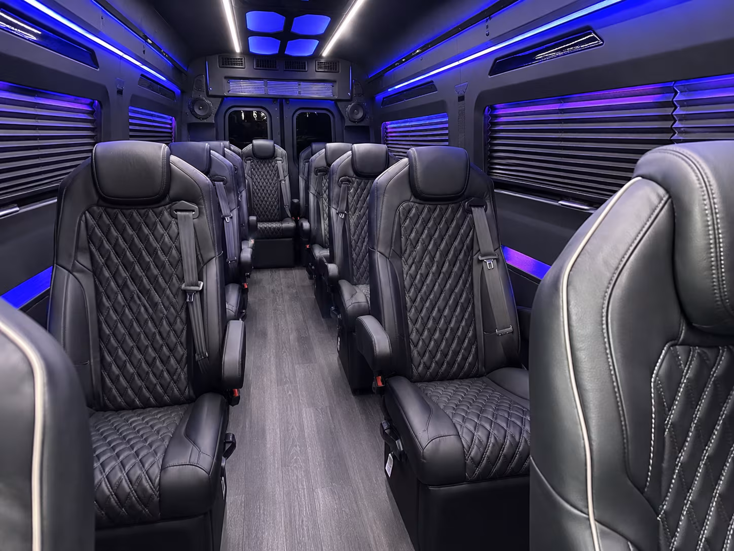 montebello sprinter van with driver inside